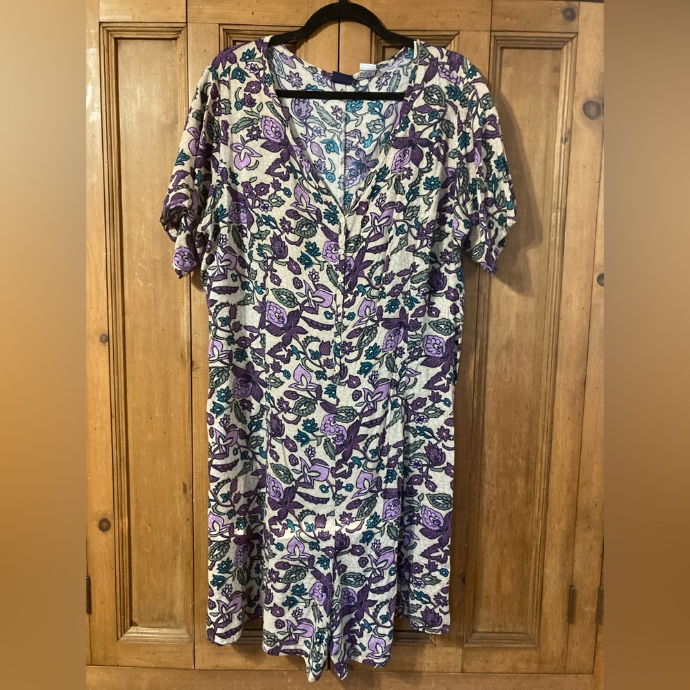 Vintage Batik Plus Size Romper